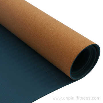 Eco-friendly cork and TPE Yoga mat